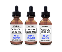 Load image into Gallery viewer, 3 Bottles (3500 MG CBD Each) CBD Oil Drops. (Mint Flavor)
