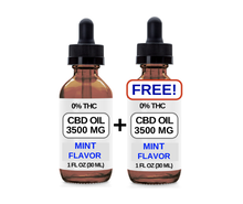 Load image into Gallery viewer, 2 Bottles (3500 MG CBD Each) CBD Oil Drops. (Mint Flavor)
