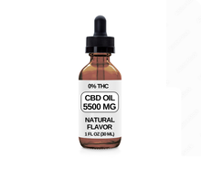 Load image into Gallery viewer, 1 Bottle (5500 MG CBD Each) CBD Oil Drops. (Natural Flavor) The 5500 is Our Strongest CBD OIL.
