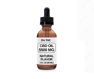 1 Bottle (5500 MG CBD Each) CBD Oil Drops. (Natural Flavor) The 5500 is Our Strongest CBD OIL.