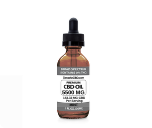 1 Bottle (5500 MG CBD Each) CBD Oil Drops. (Mint Flavor) Our Strongest CBD OIL.